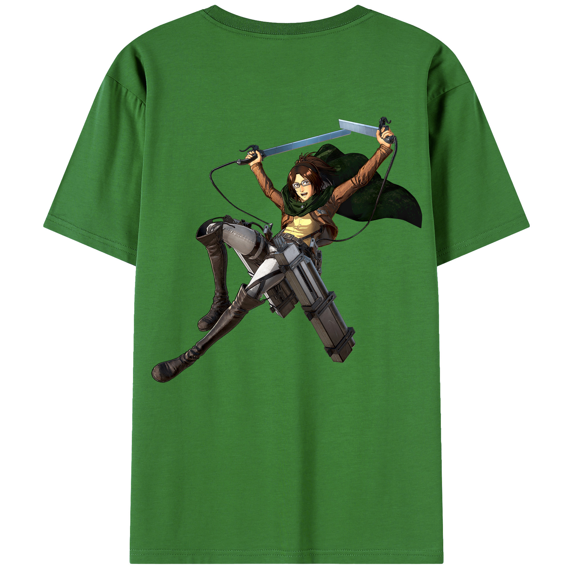 （画像用） 進撃の巨人 ハンジ·ゾエ Attack on Titan Hanji Zoe レディース半袖Tシャツ(バックプリント)
